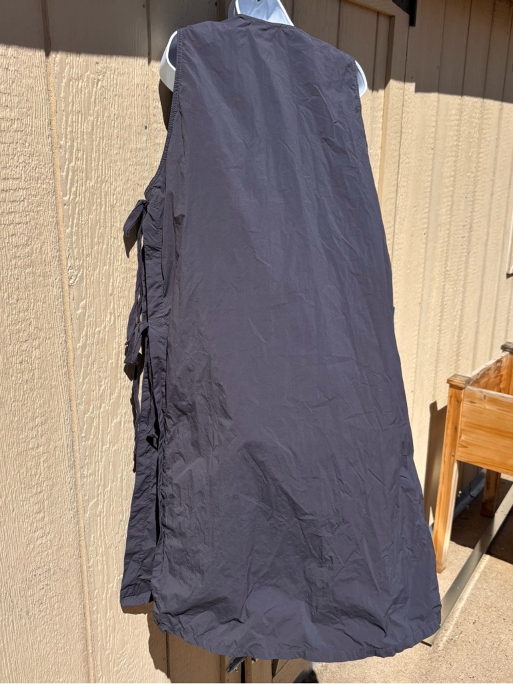Beams Boy.  Sleeveless Long Layered Vest in Dark Charcoal